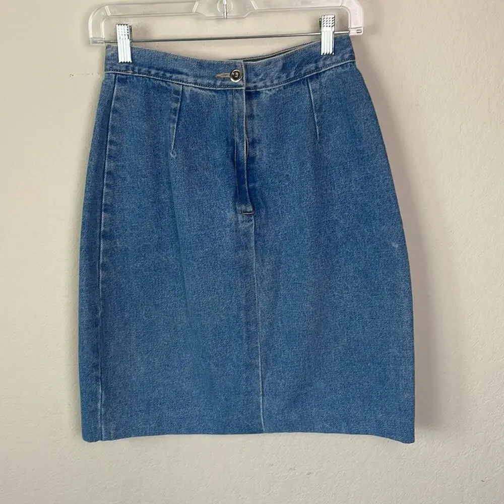 Vintage 90’s Union Bay stonewash denim pencil skirt junior’s 11